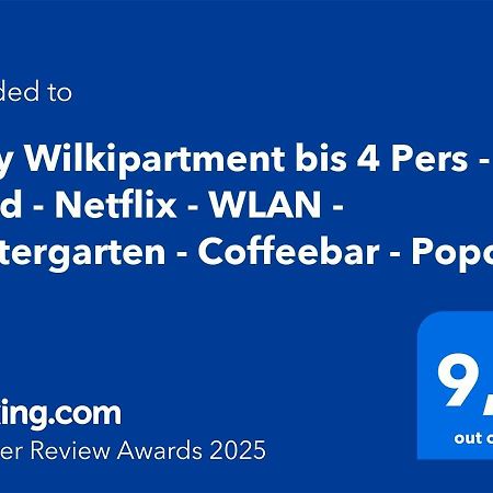 Cozy Wilkipartment Bis 4 Pers - Hund - Netflix - Wlan - Wintergarten - Coffeebar - Popcorn Verl Exterior photo